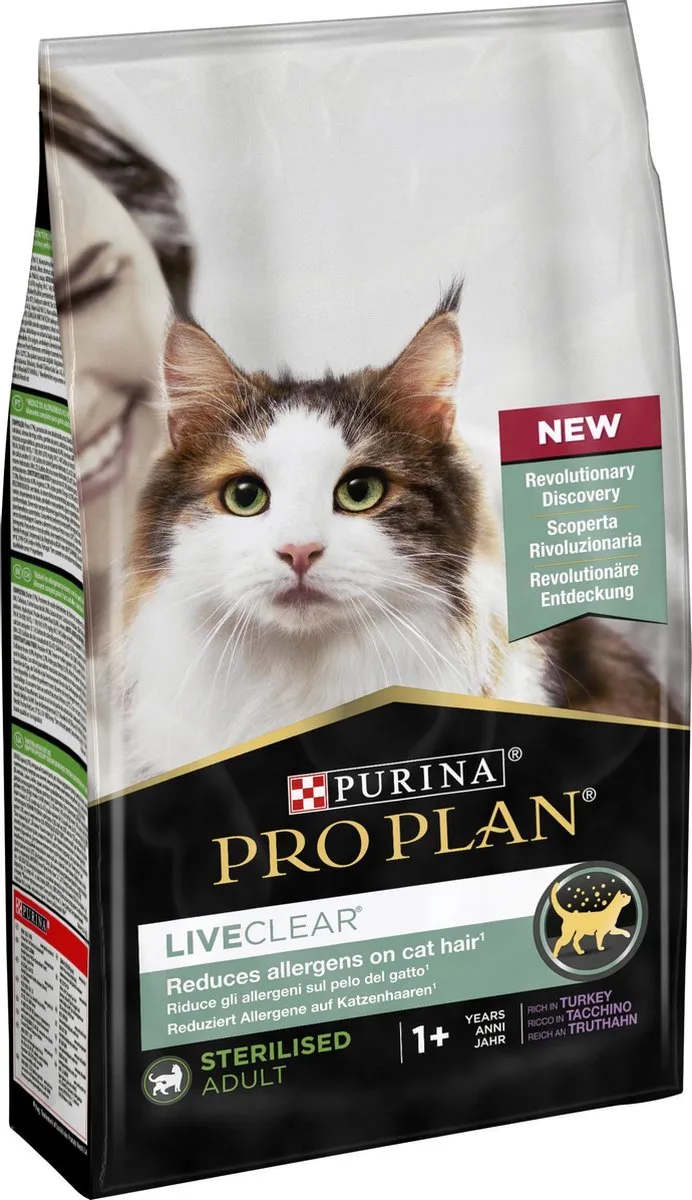 Adult LiveClear Katten Droogvoer - Kalkoen - 1,4 kg by Purina Pro Plan – product photo