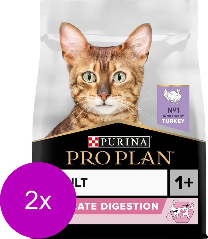 Cat Adult Delicate Kalkoen&Rijst - Kattenvoer - 2 x 1.5 kg by Purina Pro Plan – product photo