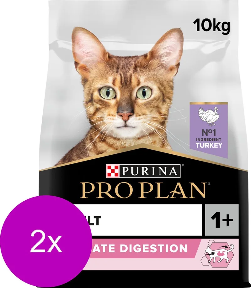 Cat Adult Delicate Kalkoen&Rijst - Kattenvoer - 2 x 10 kg de Purina Pro Plan – photo produit