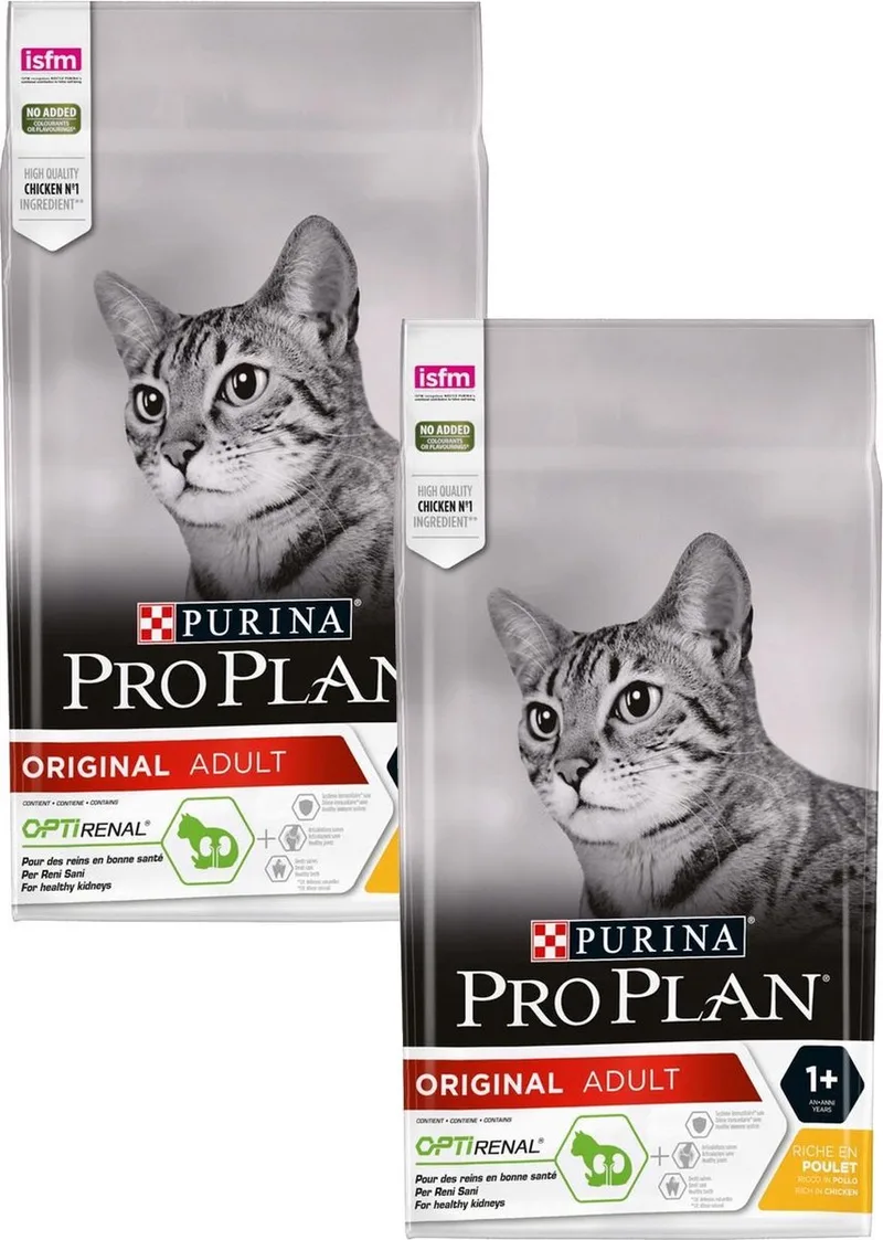 Cat Original Adult Kip - Kattenvoer - 2 x 1.5 kg de Purina Pro Plan – photo produit
