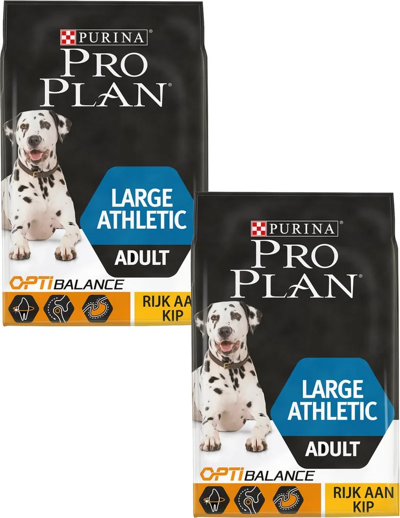 Dog Adult Athletic Large Breed Kip - Hondenvoer - 2 x 14 kg fra Purina Pro Plan – produktbillede