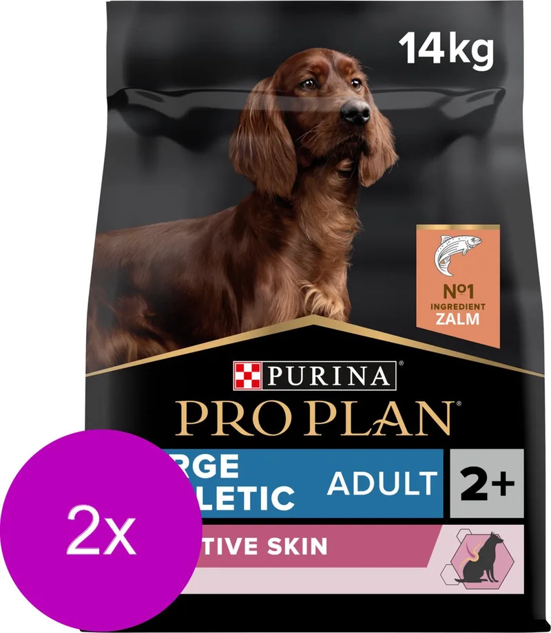 Dog Adult Large Sensitive Skin - Hondenvoer - 2 x Zalm 14 kg by Purina Pro Plan – product photo