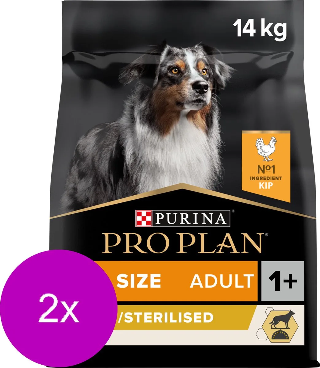 Dog Adult Light Kip - Hondenvoer - 2 x 14 kg van Purina Pro Plan – productfoto