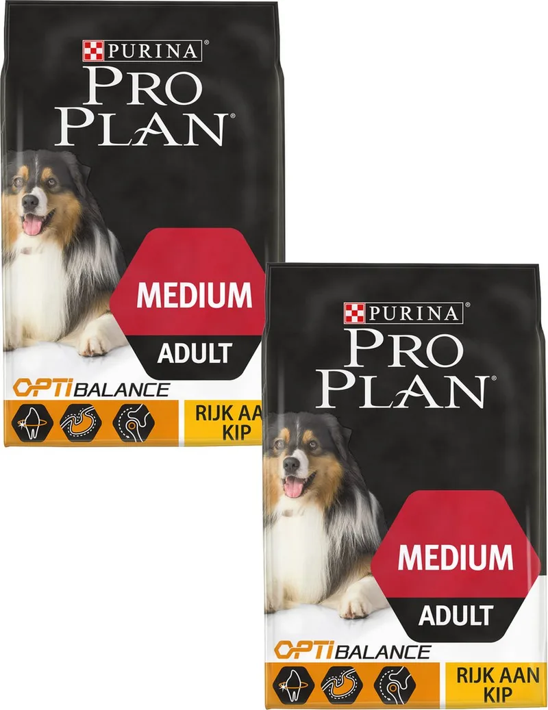 Dog Adult Medium Breed Kip - Hondenvoer - 2 x 14 kg de Purina Pro Plan – photo produit