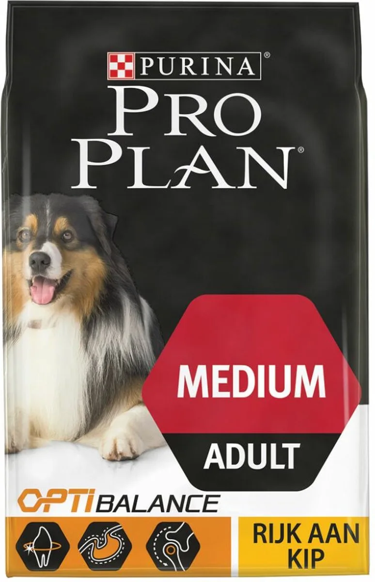 Dog Adult Medium Breed Kip - Hondenvoer - 4 x 3 kg de Purina Pro Plan – photo produit
