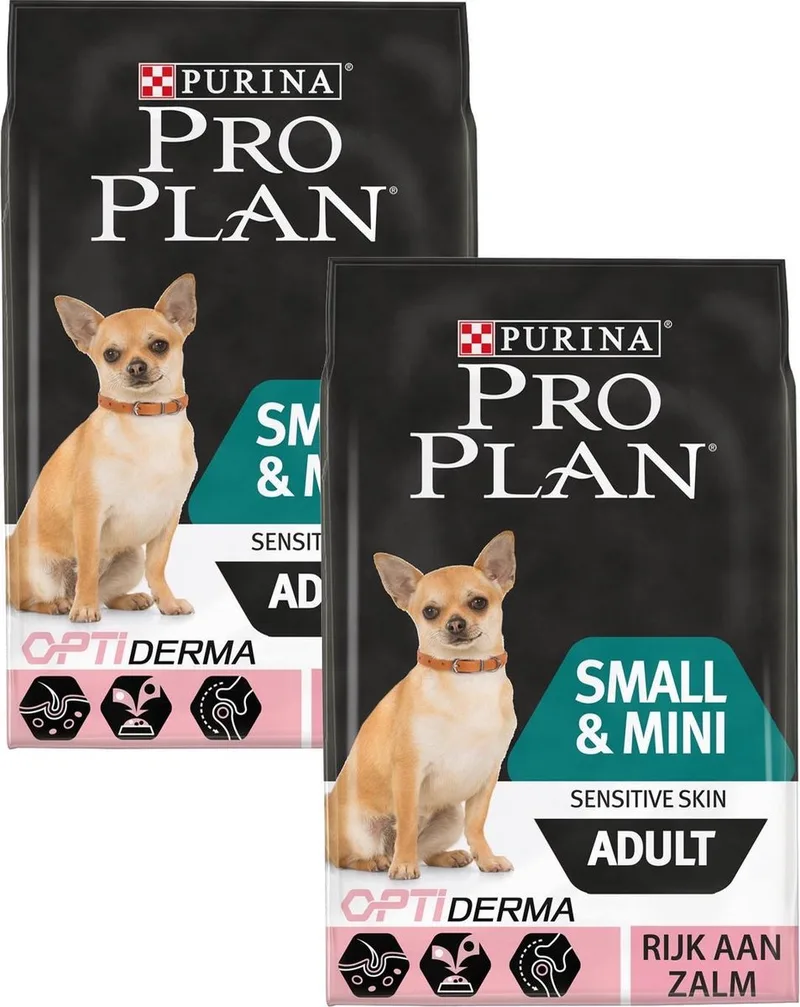 Dog Adult Small & Mini Breed Sensitive - Hondenvoer - 2 x Zalm 3 kg von Purina Pro Plan – Produktfoto