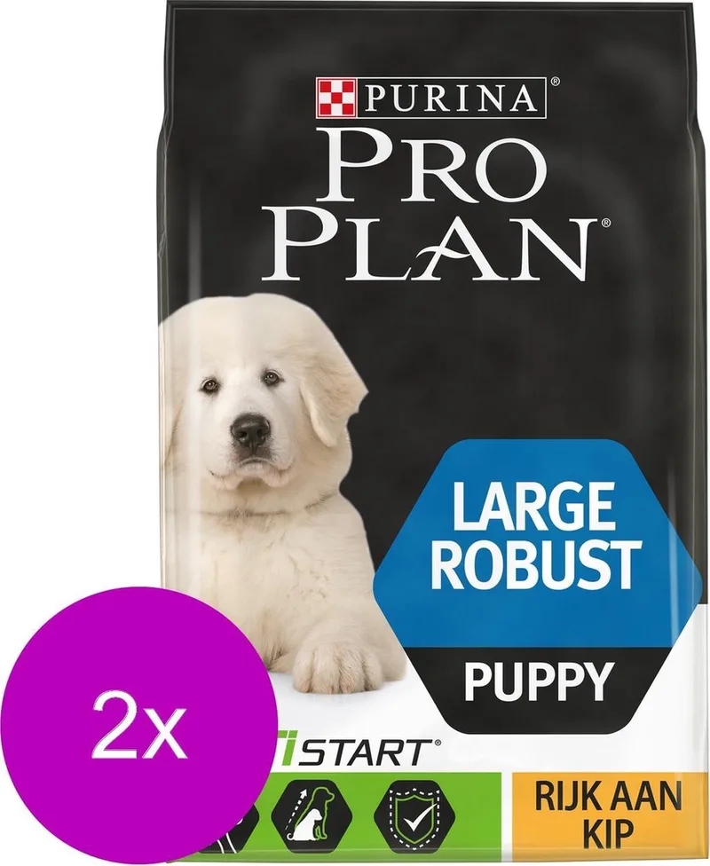 Dog Puppy Large Breed Robust Kip - Hondenvoer - 2 x 3 kg fra Purina Pro Plan – produktbillede