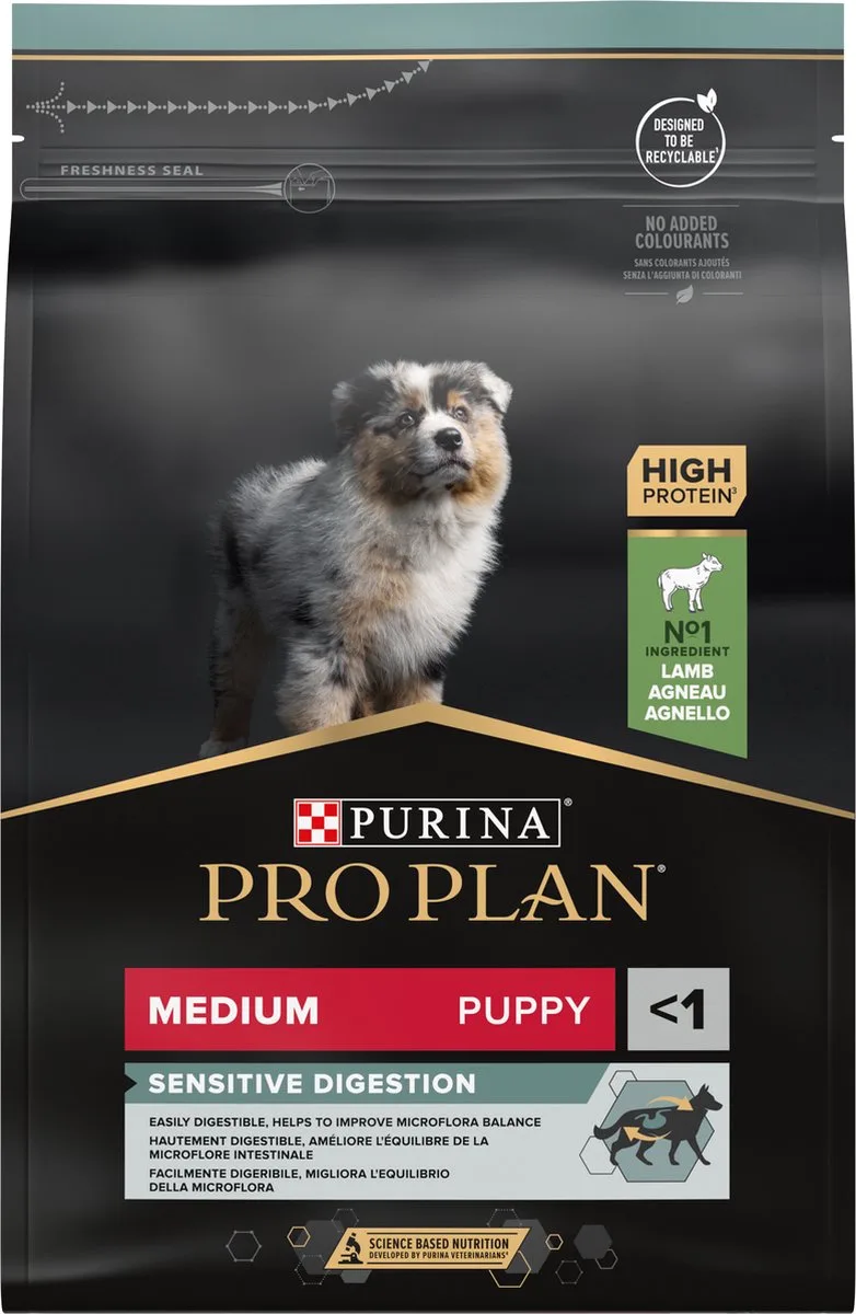 Dog Puppy Medium Breed Sensitive Digestion - Hondenvoer - Lam 3 kg de Purina Pro Plan – photo produit