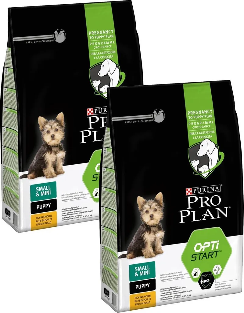 Dog Puppy Small & Mini Breed - Kip - Hondenvoer - 2 x 3 kg by Purina Pro Plan – product photo