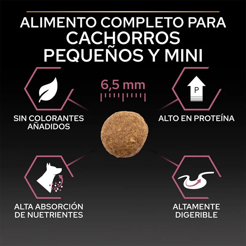 Dog Puppy Small & Mini Breed Sensitive Skin - Hondenvoer - Zalm 3 kg de Purina Pro Plan – photo produit 6 sur 6