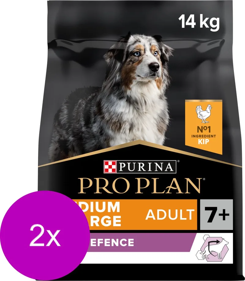 Dog Senior Medium & Large Breed - Hondenvoer - 2 x Kip 14 kg de Purina Pro Plan – photo produit