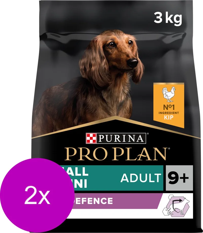 Dog Senior Small & Mini Breed - Hondenvoer - 2 x Kip 3 kg de Purina Pro Plan – photo produit