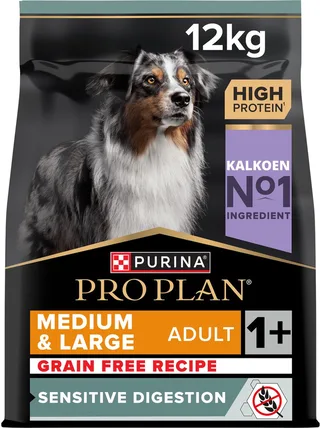 Graanvrij Sensitive Digestion Adult - Hondenvoer - Kalkoen - 12 kg by Purina Pro Plan – product photo 1 of 2