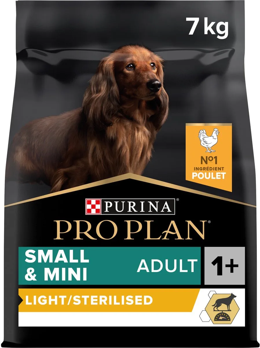 Kippenvlokken Licht Gesteriliseerd - Voor kleine volwassen honden - 7 kg van Purina Pro Plan – productfoto