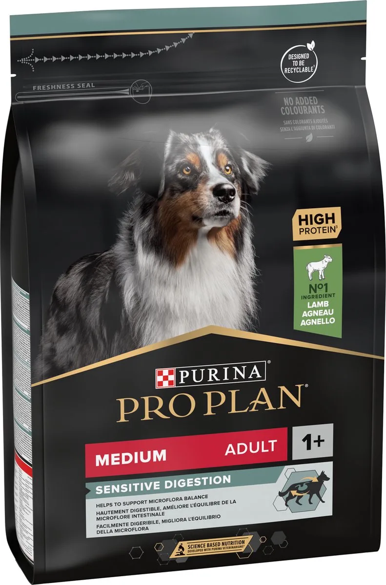 Medium Adult Sensitive Digestion - Honden Droogvoer -Lam - 3 kg de Purina Pro Plan – photo produit 1 sur 6
