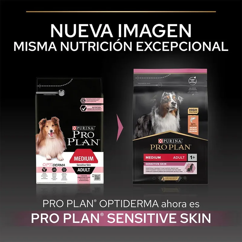 Medium Adult Sensitive Skin- Honden droogvoer - Zalm - 3 kg de Purina Pro Plan – photo produit 2 sur 6
