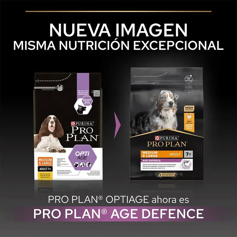 Medium & Large Adult 7+ (Senior) Age Defence - Honden Droogvoer - Kip - 3 kg by Purina Pro Plan – product photo 2 of 6