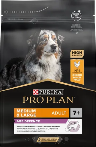 Medium & Large Adult 7+ (Senior) Age Defence - Honden Droogvoer - Kip - 3 kg by Purina Pro Plan – product photo 1 of 6