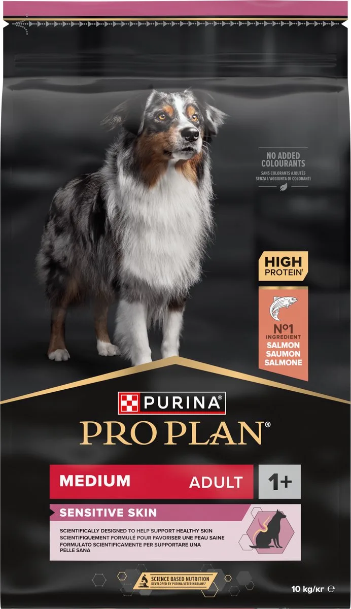 Sensitive Skin Medium Adult - Hondenvoer Droogvoer - Zalm - 10 kg de Purina Pro Plan – photo produit