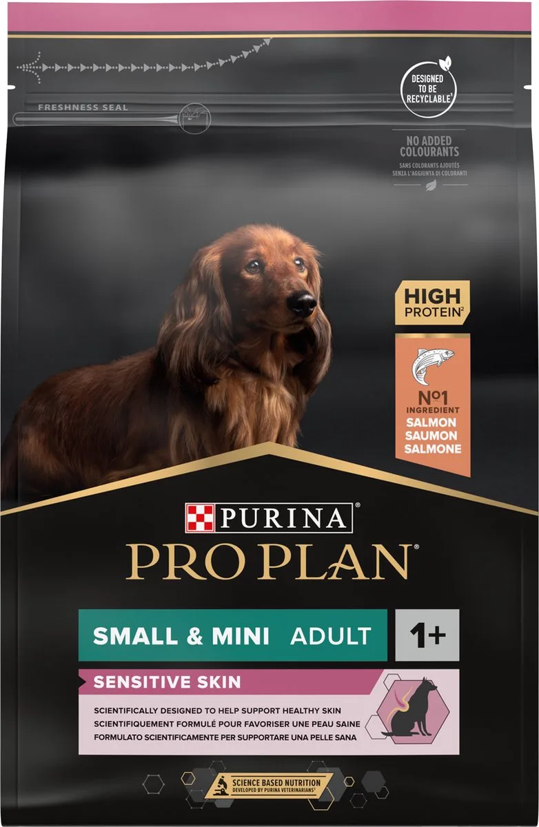 Small&Mini Adult Sensitive Skin - Honden Droogvoer - Zalm - 3 kg von Purina Pro Plan – Produktfoto 1 von 6