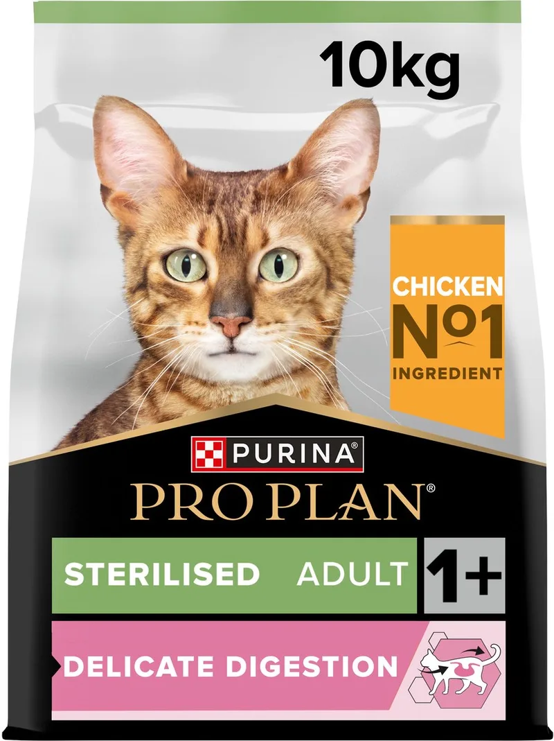 Sterilised Adult Delicate Digestion - Kattenvoer Droogvoer - Kip - 10 kg de Purina Pro Plan – photo produit