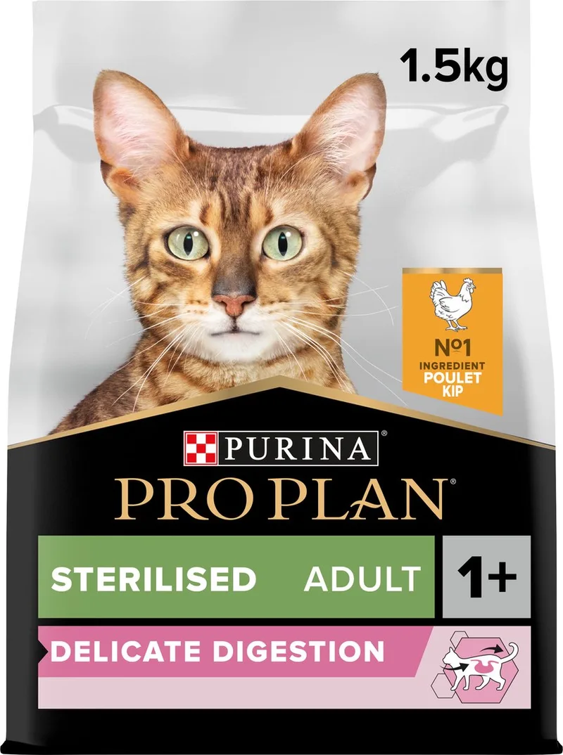 Sterilised Adult Delicate Digestion - Kattenvoer Droogvoer - Kip - 1.5 kg de Purina Pro Plan – photo produit