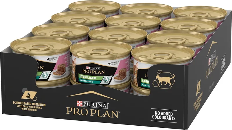 Sterilised Adult Kat - Kattenvoer Natvoer - Zalm & Tonijn - 24x 85 g de Purina Pro Plan – photo produit