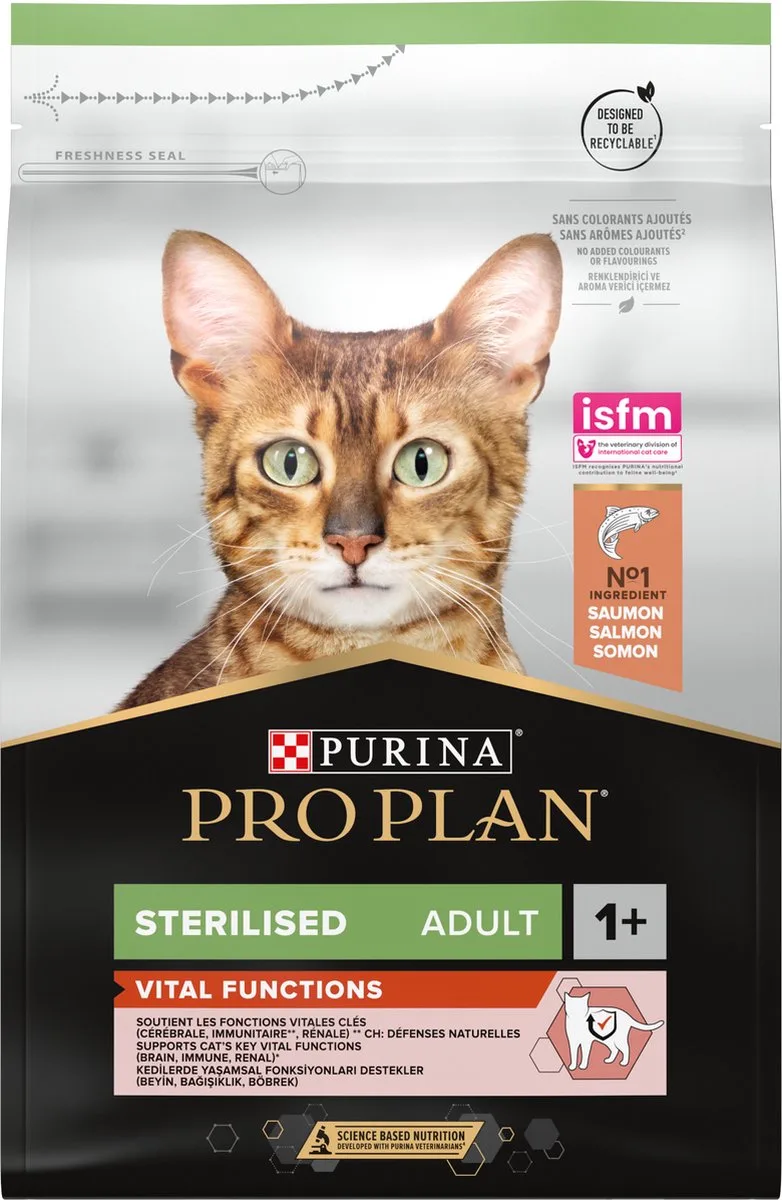 Sterilised Adult Vital Functions - Katten Droogvoer - Zalm - 3 kg by Purina Pro Plan – product photo