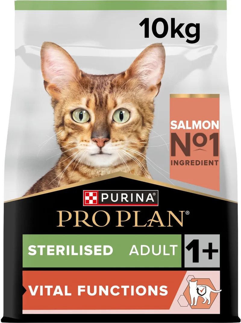 Sterilised Adult Vital Functions - Kattenvoer Droogvoer - Zalm - 10 kg de Purina Pro Plan – photo produit