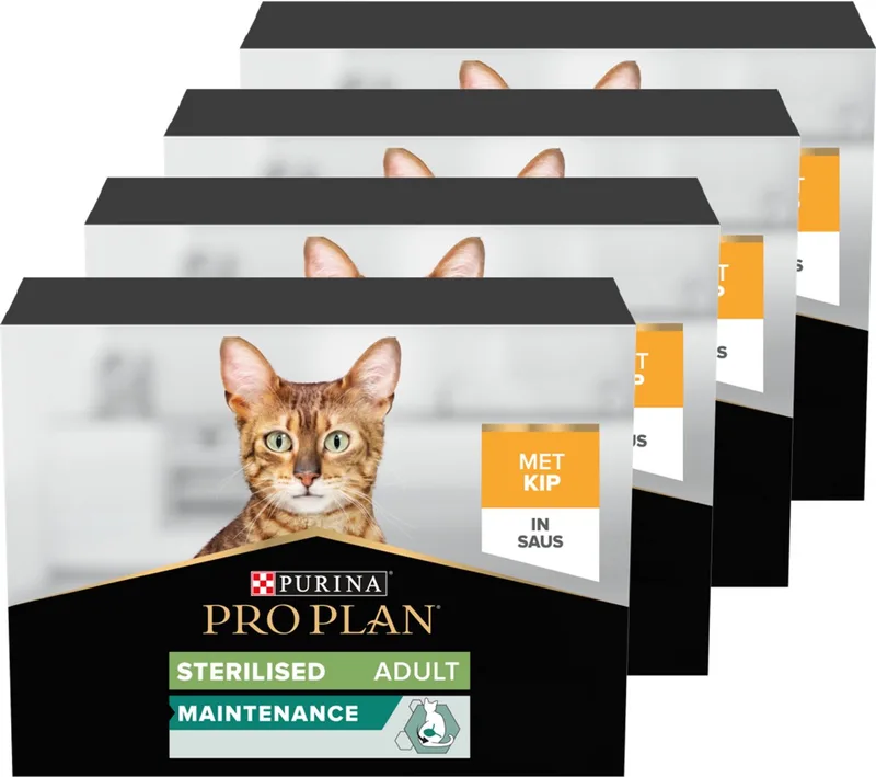 Sterilised Kat Maintenance Multipack - Kattenvoer Natvoer - Kip - 40x85 g von Purina Pro Plan – Produktfoto