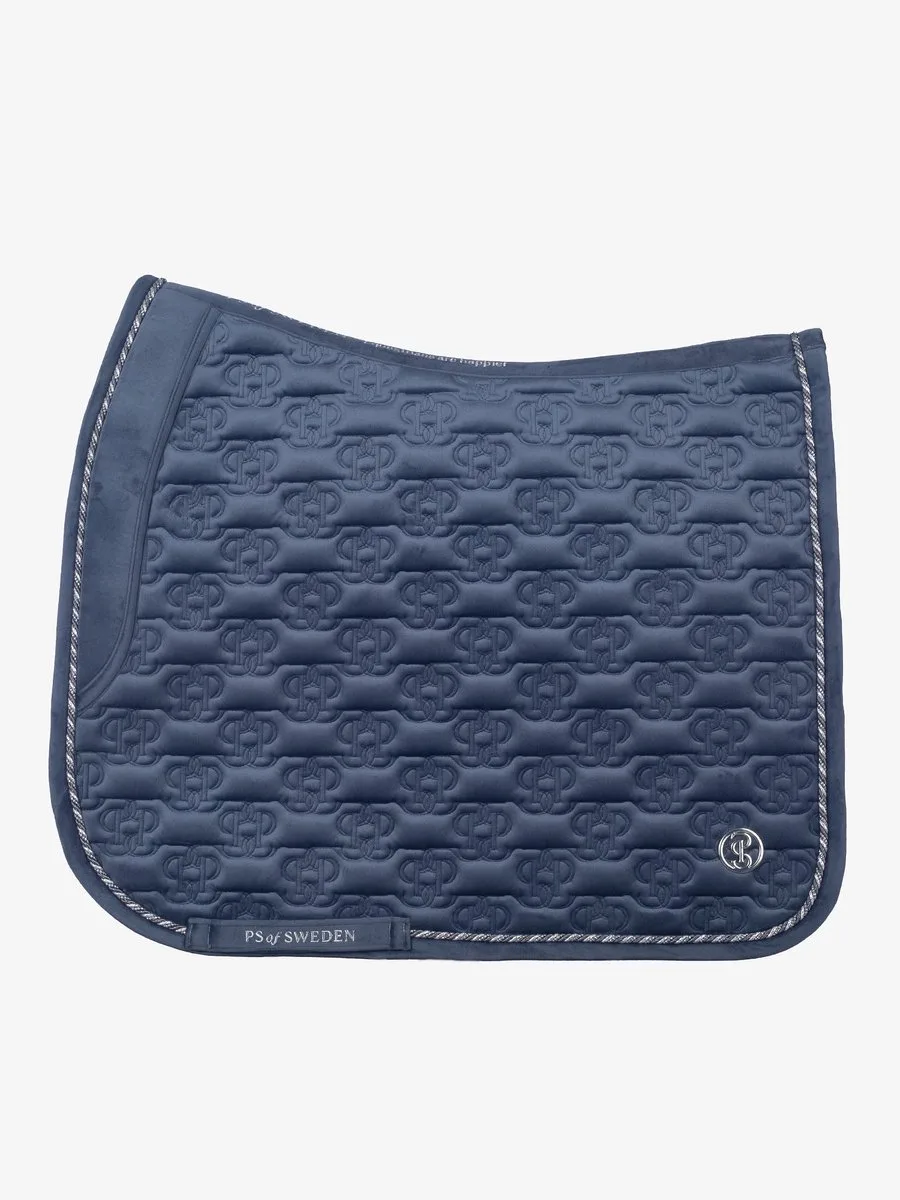 FW'24 Velvet Monogram Dressuurdekje Full - Mist Blue fra PS of Sweden – produktbillede