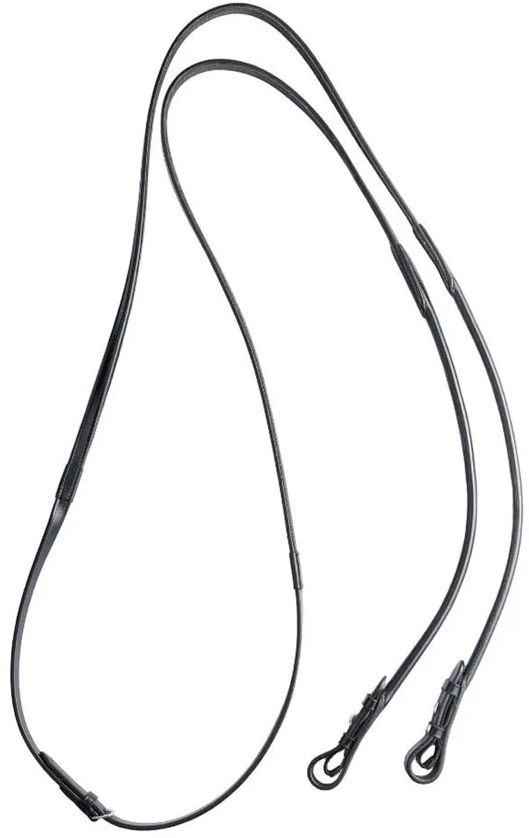 Round Stitched 13mm Supergrip Teugels Zilver Cob by PS of Sweden in Black Leather – product photo