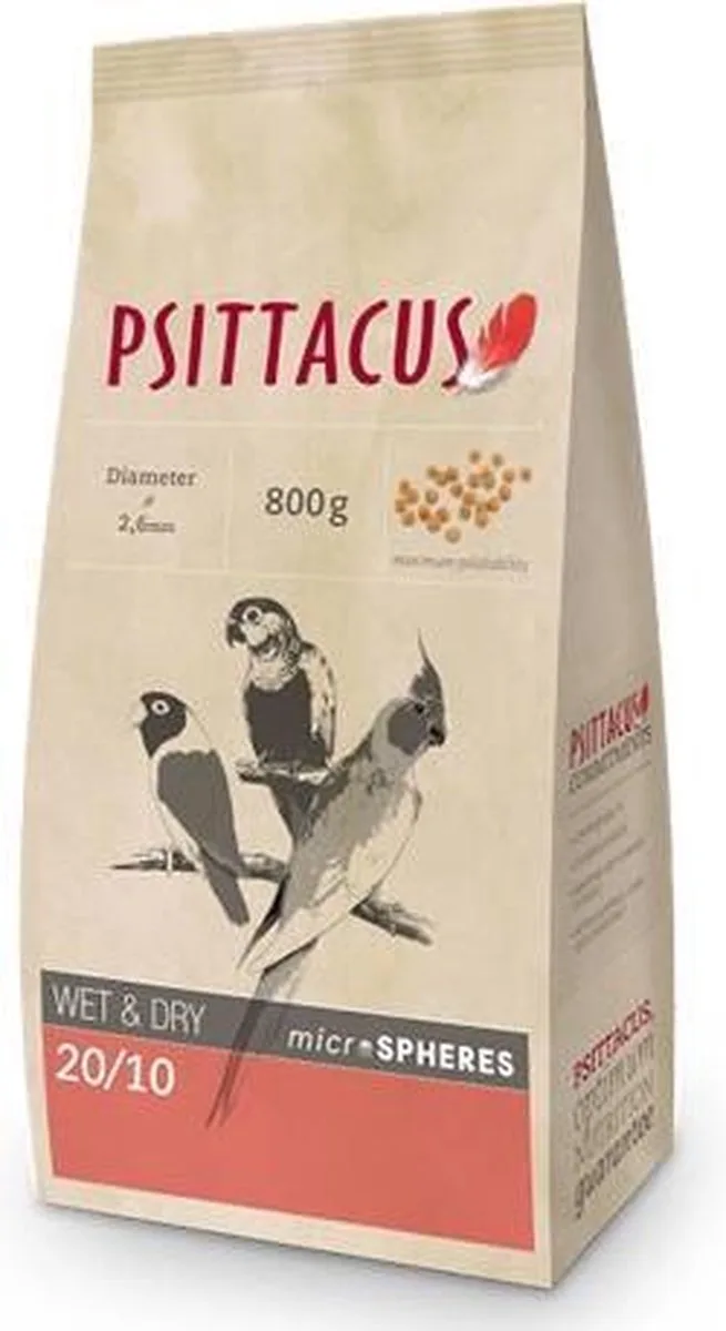 Wet & Dry 20/10 Microspheres 3KG de Psittacus – photo produit