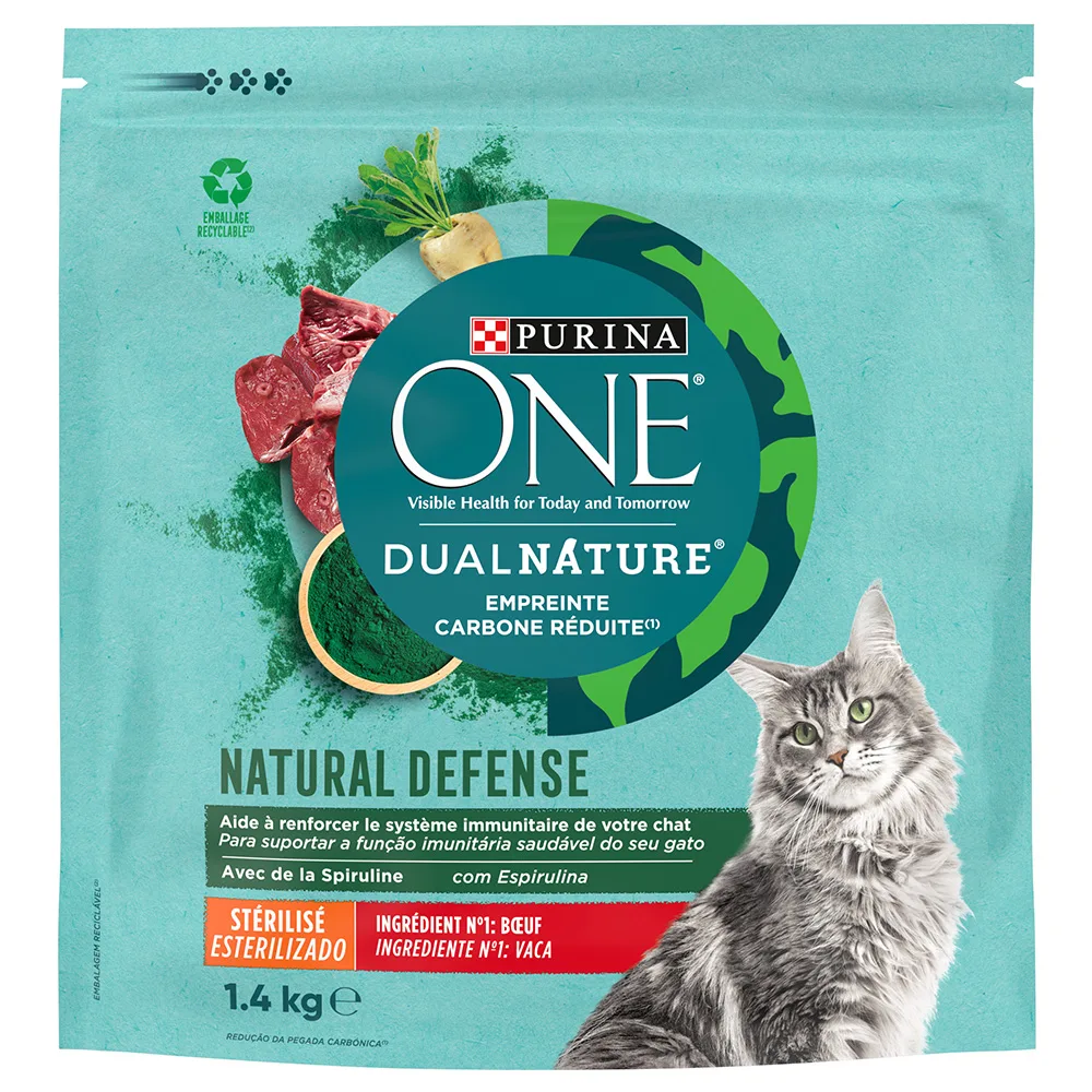 1,4kg Dual Nature Sterilized Rund met Spirulina Purina One Kattenvoer van Purina ONE – productfoto