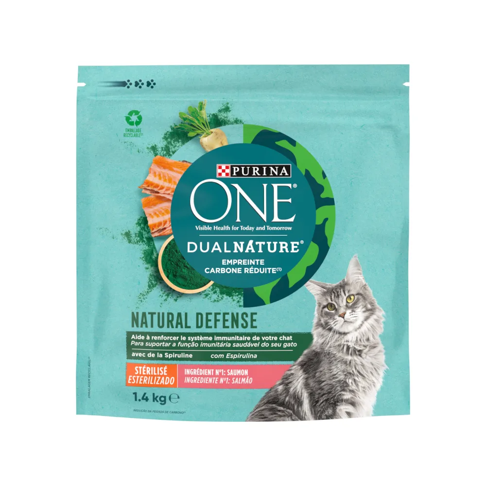 1,4kg Dual Nature Sterilized Zalm met Spirulina Purina One Kattenvoer van Purina ONE – productfoto
