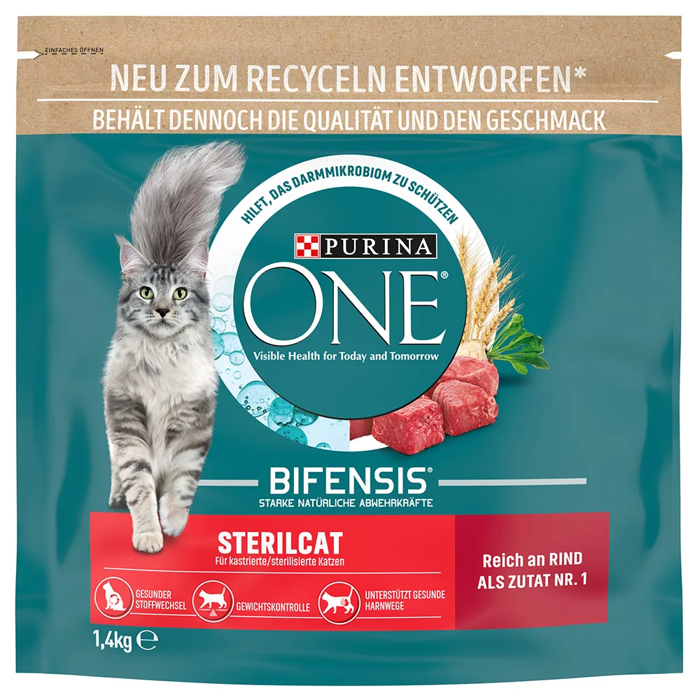1,4kg Purina ONE Sterilcat met Rund Droog Kattenvoer van Purina ONE – productfoto