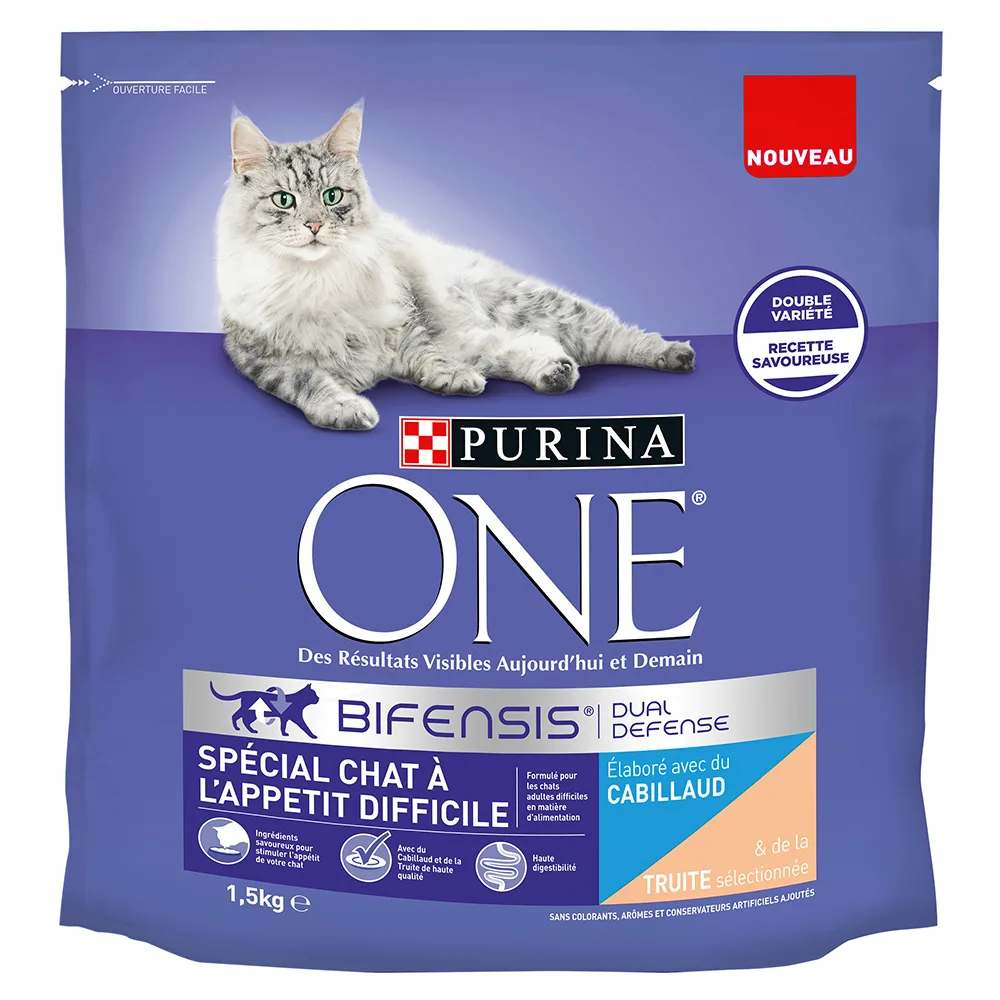 1.5 kg Purina One Selective Palate Kabeljauw & Forel droog kattenvoer van Purina ONE – productfoto