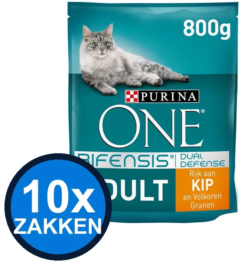 10x Purina One - Adult Kip - Kattenvoer Droogvoer - 800 g by Purina ONE – product photo