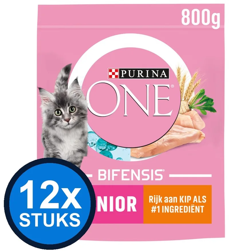 12x Purina One - Junior Kip - Kattenvoer Droogvoer - 800 g de Purina ONE – photo produit
