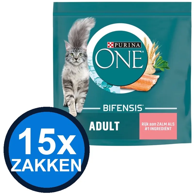 15x Purina One - Adult Zalm - Kattenvoer Droogvoer - 800 g by Purina ONE – product photo