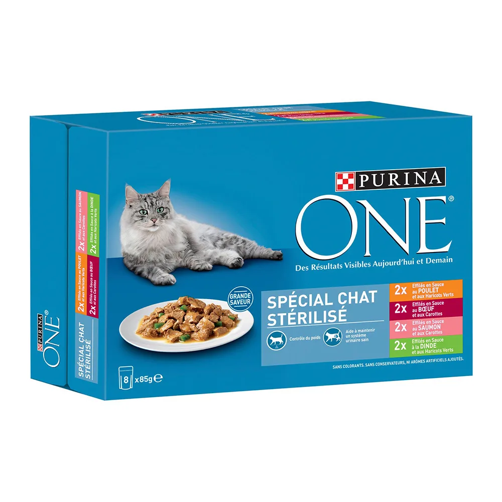 16x85g Purina One Sterilised Cat nat kattenvoer by Purina ONE – product photo