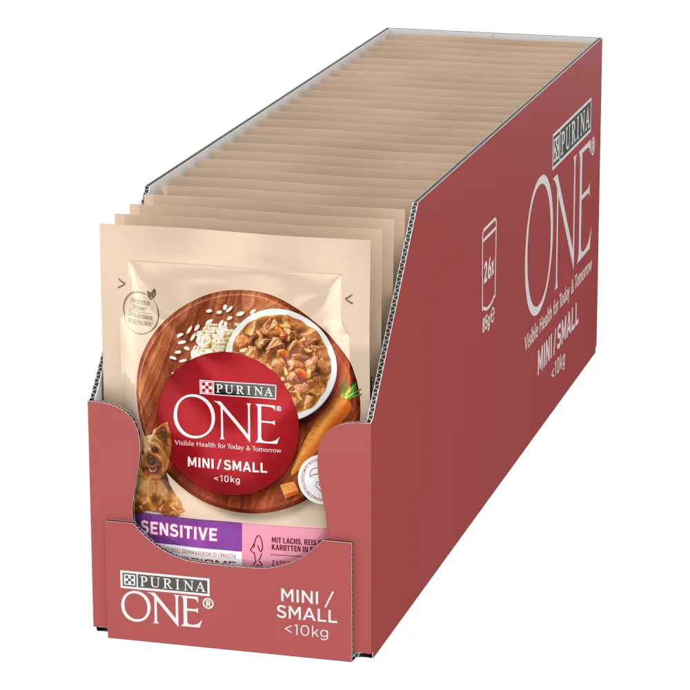 26 x 85 g Purina ONE Mini Sensitive natvoer voor honden by Purina ONE – product photo