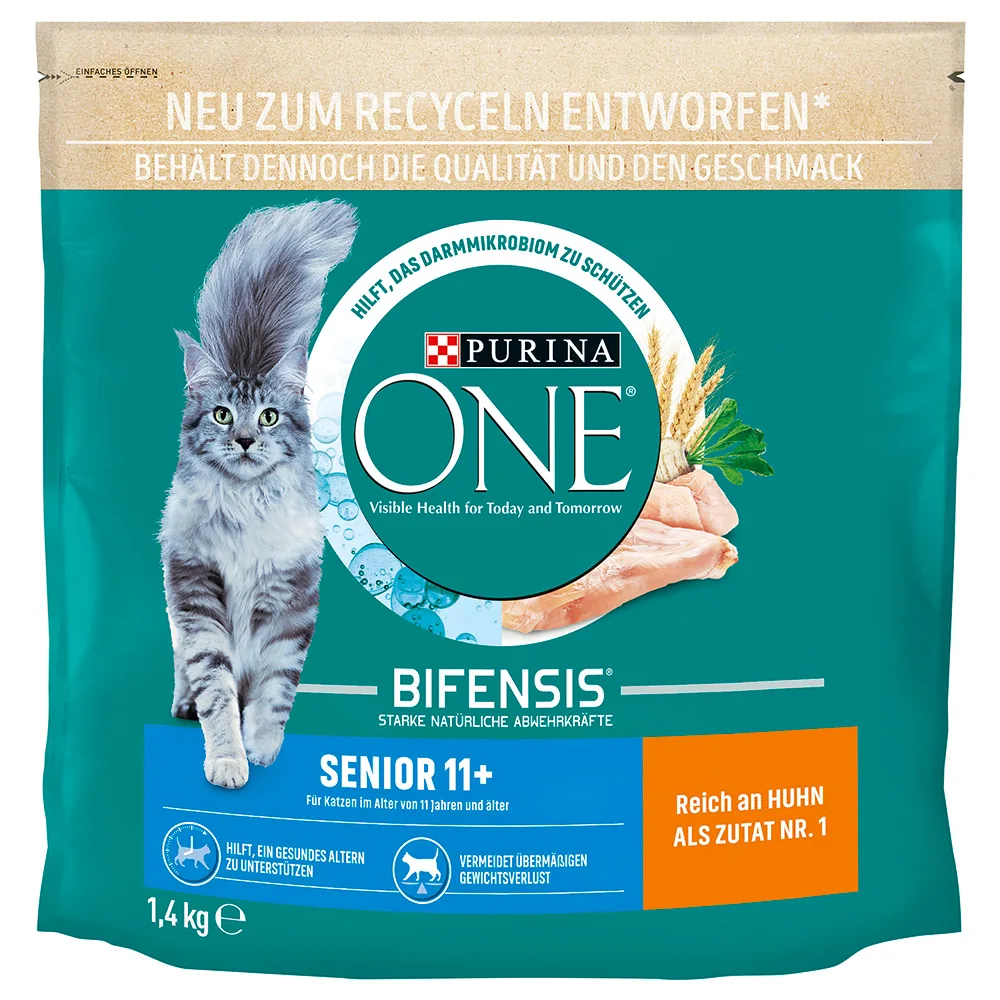 2x 1,4kg Purina ONE Senior 11+ droogvoer voor katten by Purina ONE – product photo