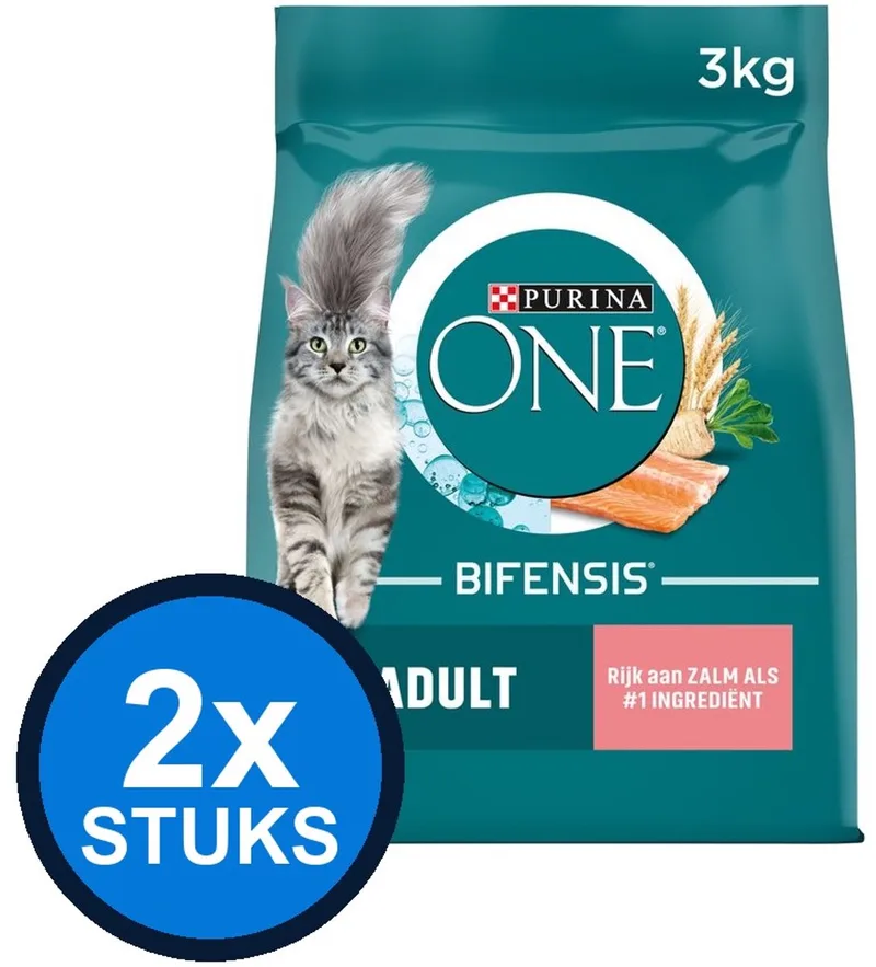 2x Purina One - Adult Zalm & Verse Groenten - Kattenvoer Droogvoer - 3 kg by Purina ONE – product photo