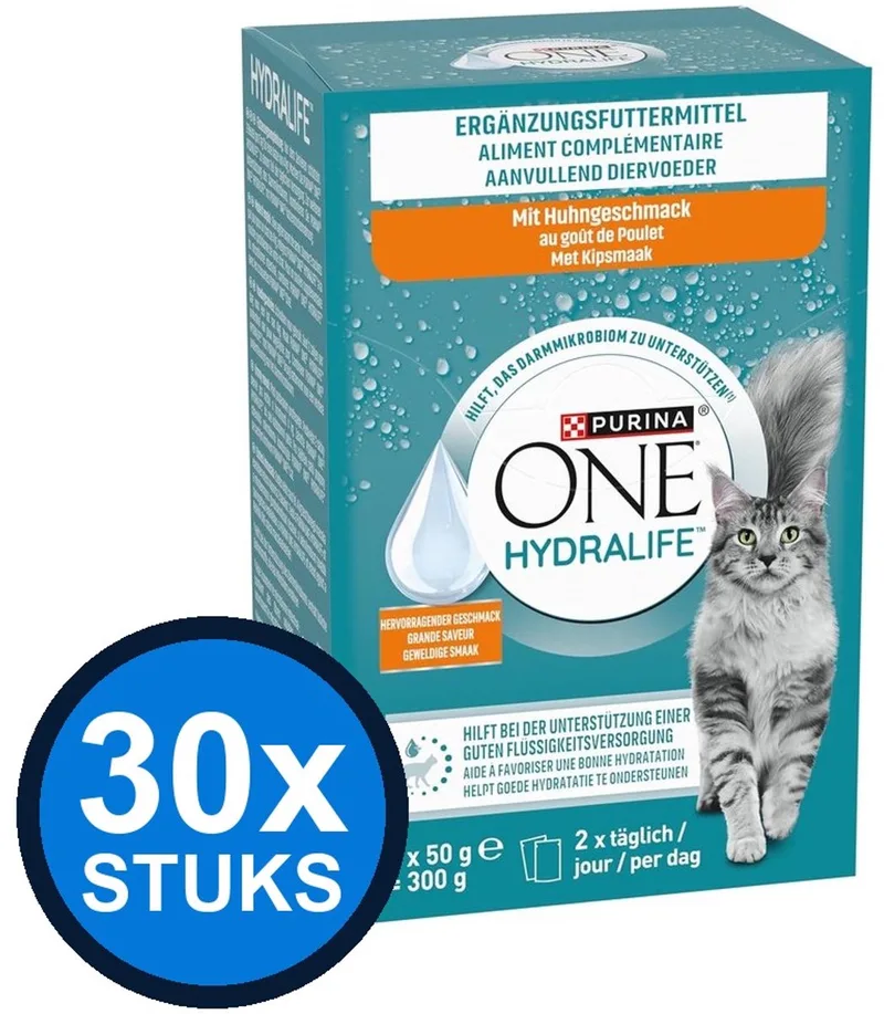 30x Purina One - Adult Hydralife Kip - Kattenvoer Natvoer - 6x50g by Purina ONE – product photo