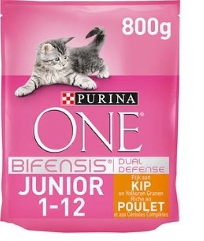3x Purina ONE Junior - Kattenvoer - Kip & Volkoren Granen - 750g de Purina ONE – photo produit