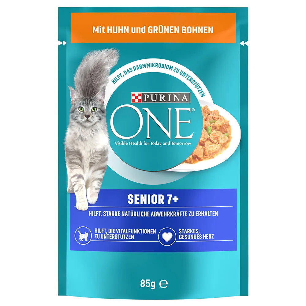 52x85g Senior 7+ Kip/Sperziebonen Purina ONE Kattenvoer van Purina ONE – productfoto