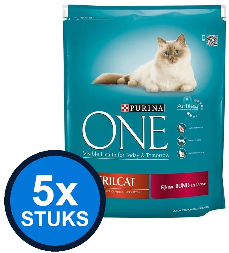 5x Purina One - Adult Sterilcat Rund - Kattenvoer Droogvoer - 800 g by Purina ONE – product photo