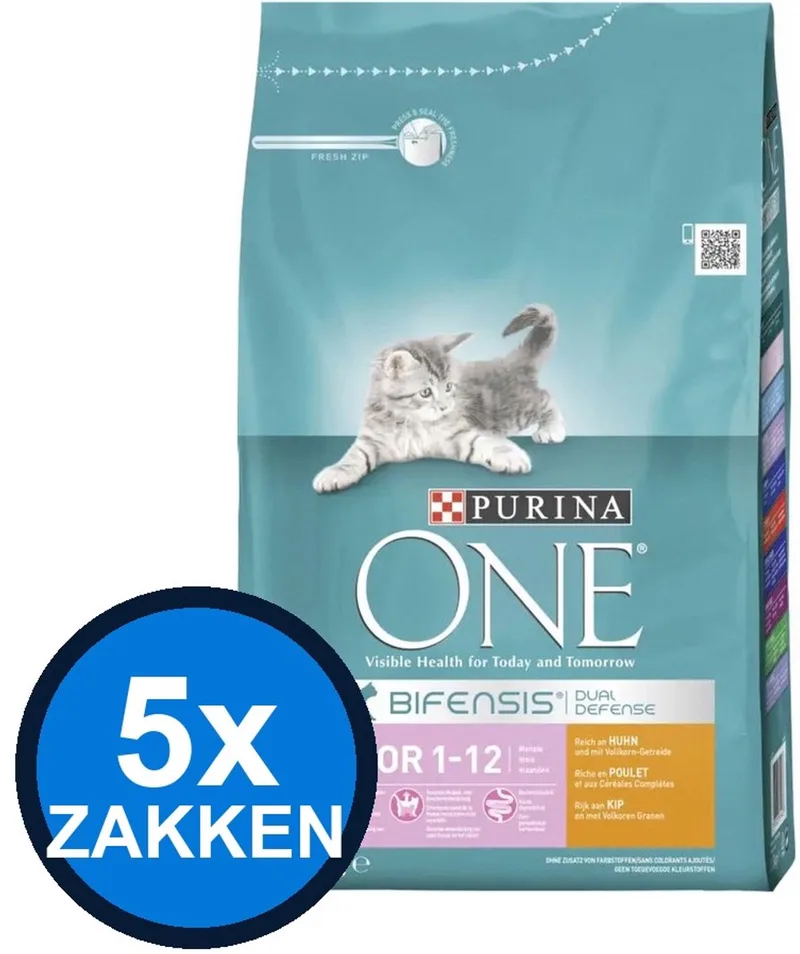 5x Purina One - Junior Kip - Kattenvoer Droogvoer - 1,5 kg de Purina ONE – photo produit