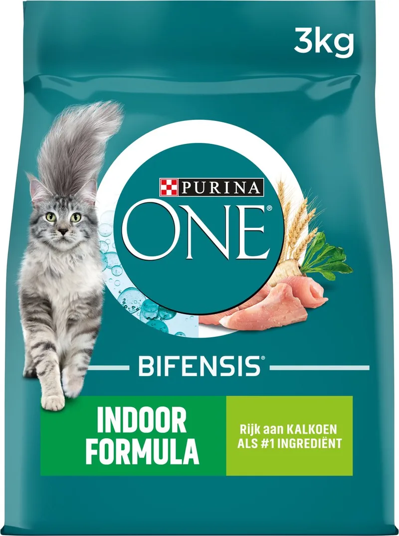 Adult Indoor - Kattenvoer Droogvoer - Kalkoen - 3 kg de Purina ONE – photo produit